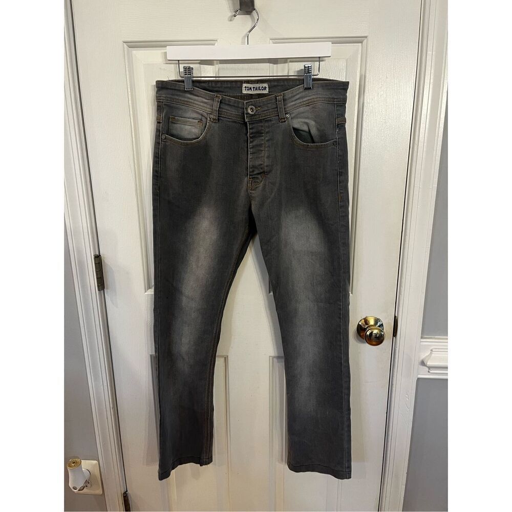 Tom Tailor Gray Straight Leg Jeans sz 32 EUC